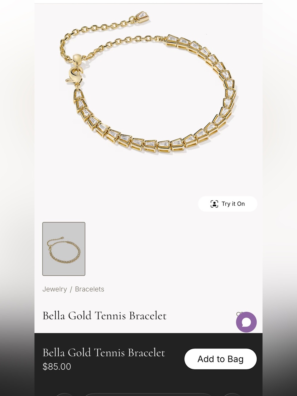 Kendra Scott Tennis Bracelet💛 - Picture 3 of 6